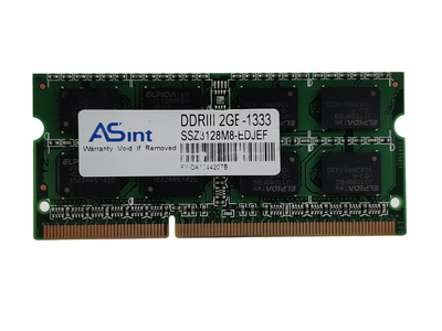 Оперативная память для ноутбука SODIMM ASint DDR3 2Gb 1333MHz PC3-10600S (SSZ3128M8-EDJEF) 11747 Б/У
