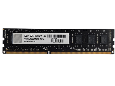 Оперативная память Avexir DDR3 4Gb 1600MHz PC3-12800U (AVD3U16001104G-1BW) 13680 Б/У