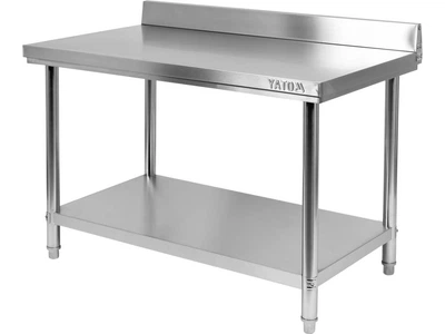 Стол Рабочий Пищевой 120 х 60 х 85 см Нержавеющая Сталь YATO (YG-09022)