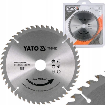 Пильний Диск по Дереву Ø 216 х 30 х 3.2 мм, 48 зубів YATO (YT-60682)