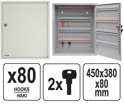 Ящик Для Ключей на Стену 450 х 380 х 80 мм на 80 Ключей VOREL (78436)