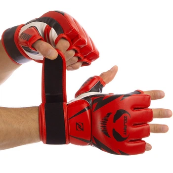 Перчатки для смешанных единоборств Zelart 1374 размер M Red-Black