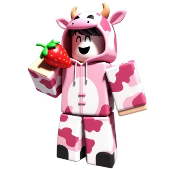 Ростова наклейка "Роблокс. Roblox. Дівчинка в костюмі" 80 см - без контурної обрізки