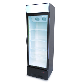 Шафа холодильна для напоїв GoodFood BC360BW2LED чорна-біла