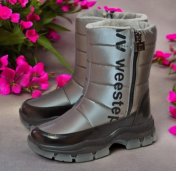 Ботинки зимние для девочки на овчине Weestep 68575ТН 34 (22,1см) серебряные