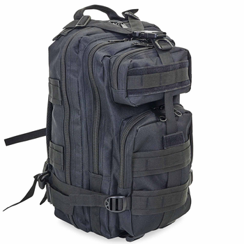 Рюкзак тактичний штурмовий SILVER KNIGHT Premier (нейлон, оксфорд 900D, р-р 43x22x18см, 17л, Чорний)