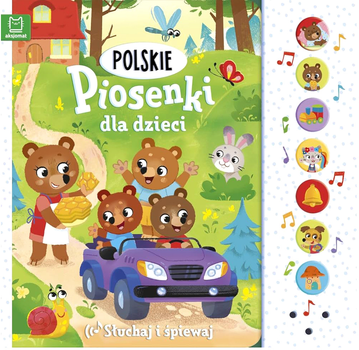 Інтерактивна книга Aksjomat Слухай і співай Польські пісні для дітей (9788382133394)