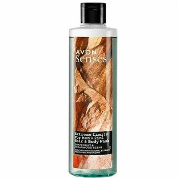 Шампунь гель для душа Цветы Пустыни Грейпфрут и Кедр для мужчин Avon Senses 500 мл Extreme Limits for Men 2 in 1 Hair & Body Wash