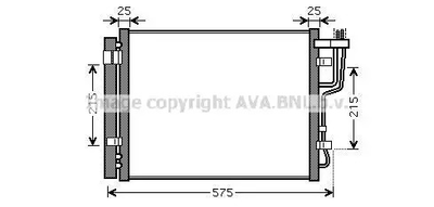 Радиатор, конденсор кондиционера HYUNDAI ELANTRA, KIA CEE'D , AVA COOLING (HY5189D)