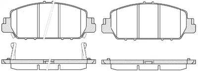 Комплект тормозных колодок, дисковый тормоз HONDA HR-V, REMSA (154802)