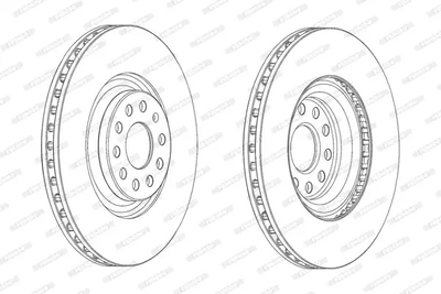 Диск тормозной SEAT TARRACO, AUDI Q2, FERODO (DDF2000C)