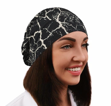 Медицинская шапочка женская HeadwearUniverse универсальная принт Мраморный