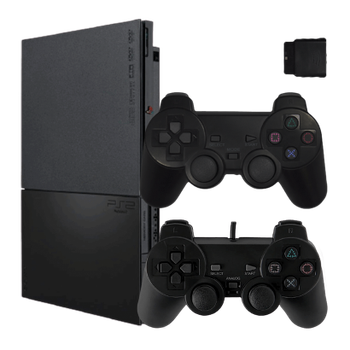 Набор Консоль Sony PlayStation 2 Slim SCPH-9xxx Chip Black Б/У + Геймпад Беспроводной RMC