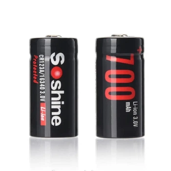 Аккумулятор Soshine Li-ion 700 mAh CR 123 (16340) 3.0V с защитой