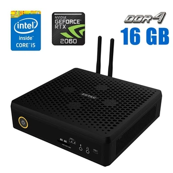 Неттоп Zotac Zbox MAGNUS EN52060V USFF / Intel Core i5-9300H (4 (8) ядра по 2.4 - 4.1 GHz) / 16 GB DDR4 / 512 GB SSD M.2 / nVidia GeForce RTX 2060, 6 GB GDDR6, 192-bit / WiFi б/у