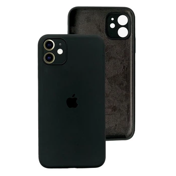 Чохол Fiji Silicone Case Full Camera для Apple iPhone 12 бампер накладка із захистом камери Midnight Black