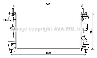 Радіатор охолодження двигуна FORD FOCUS, AVA COOLING (FD2475)