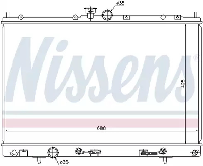 Радиатор охлаждения двигателя MITSUBISHI OUTLANDER, NISSENS (62893)