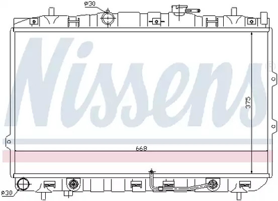 Радиатор охлаждения двигателя KIA CERATO, NISSENS (66649)