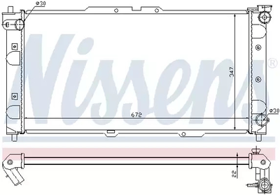 Радиатор охлаждения двигателя MAZDA 323, NISSENS (62382A)