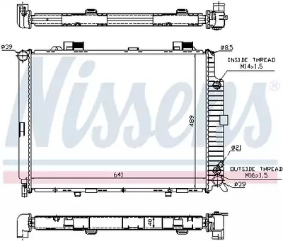 Радиатор охлаждения двигателя MERCEDES-BENZ E-CLASS, NISSENS (62689A)