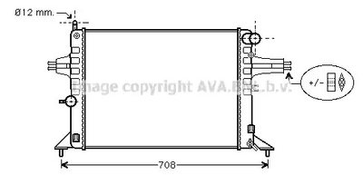 Радиатор охлаждения двигателя OPEL ASTRAVAN, OPEL ASTRA, AVA COOLING (OL2272)