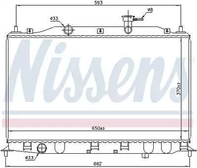 Радиатор охлаждения двигателя HYUNDAI ACCENT, NISSENS (67509)