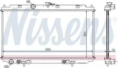 Радиатор охлаждения двигателя NISSAN PRIMERA, NISSENS (67347A)