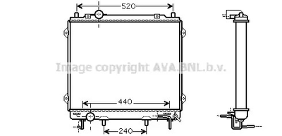 Радіатор охолодження двигуна HYUNDAI TERRACAN, AVA COOLING (HY2146)