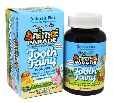 Пробиотик для Детей Natures Plus Tooth Fairy Animal Parade 90 капсул