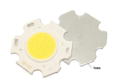 Сверхяркий светодиод COB на подложке d=20мм led 3w 9-12v белый теплый