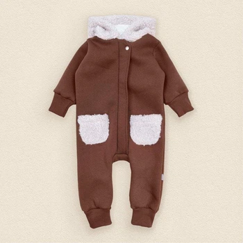 Комбинезон деми с капюшоном Teddy рост 98 см (3 года) Malena Коричневый с белым