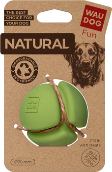 Іграшка для собак WAUDOG Fun Natural М'яч 7 см Зелена (621318Collar)