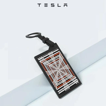 Силіконовий чохол PLAID для ключа - карти автомобілів Tesla Model 3 / Y X / S (Black)