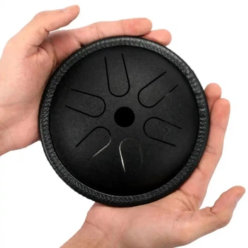 Глюкофон 5.5" (14 см) 6 нот Hluru TP6-5.5 InkBlack Tongue Pocket Drum Cooper Steel