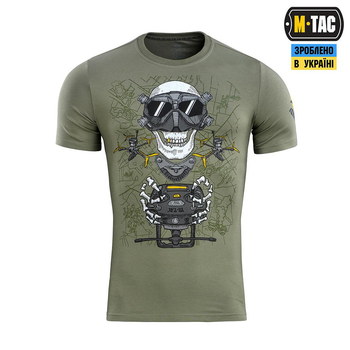 Тактическая футболка M-Tac Drohnenführer Light Olive олива L