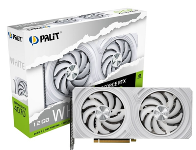 Видеокарта GF RTX 4070 12GB GDDR6X White Palit (NED4070019K9-1047L)