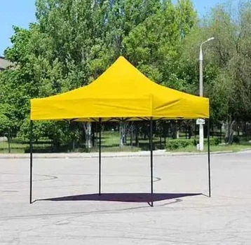 Палатка торговая раздвижная 2х2 м павильон, беседка (гармошка), желтый