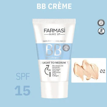 Тонирующий ВВ-крем 7 в 1, SPF 15, Light to Medium /Светлый 02, Make Up Farmasi 50 мл