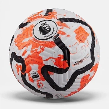 М'яч футбольний Nike Flight Premier League OMB FB2979-100 №5 Біло-жовтогарячий із чорним