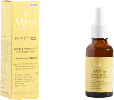 Serum Miya Cosmetics Beauty Lab z witaminą C wyrownujące koloryt 30 ml (5904804151201)