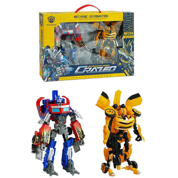 Ігровий набір Трансформери Бамблбі та Оптімус Прайм Bumblebee Optimus Prime трансформується в машинку Рухливі деталі
