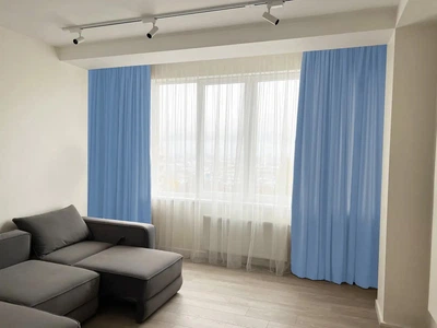 Комплект штор MANA микровелюр Diamond 150*260 см, две шторы. Цвет васильковый (514).