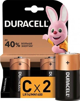 Батарейка щелочная DURACELL Alkaline LR14/ MN1400 2 шт