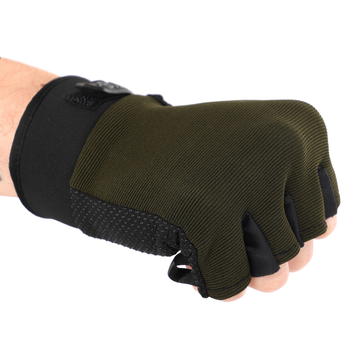Тактичні рукавички з відкритими пальцями 5.11 Pro (р-р L, Оливковий)