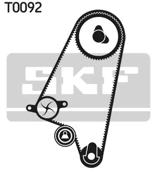 Помпа + комплект ремня ГРМ CHEVROLET SPARK, DAEWOO MATIZ, SKF (VKMC90001)