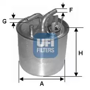 Фільтр паливний AUDI A8, UFI (2400200)
