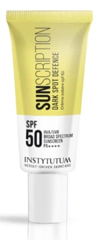 Сонцезахисний крем з освітлюючим ефектом Instytutum Sunscription Dark Spot Defence SPF50, 10мл.