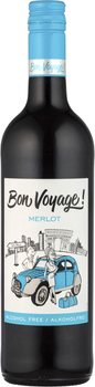 Вино Bon Voyage Merlot Alcohol Free червоне напівсухе 0.75 л безалкогольне (3263280116664)