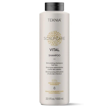 Безсульфатний міцелярний шампунь Lakme проти випадіння волосся Teknia Scalp Care Vital Shampoo 1000 мл